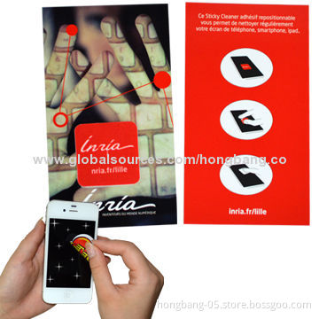 Mobile Screen Cleaner, 28*28mm Size, Made of 20% Nylon and 80% Polyester